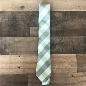 Lime green checkered mens Express skinny tie